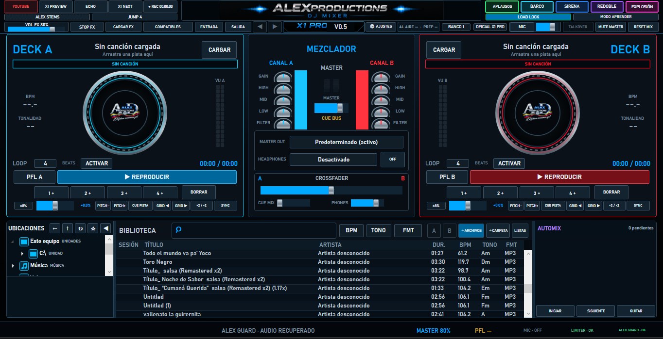 Alexproductions DJ Mixer screenshot