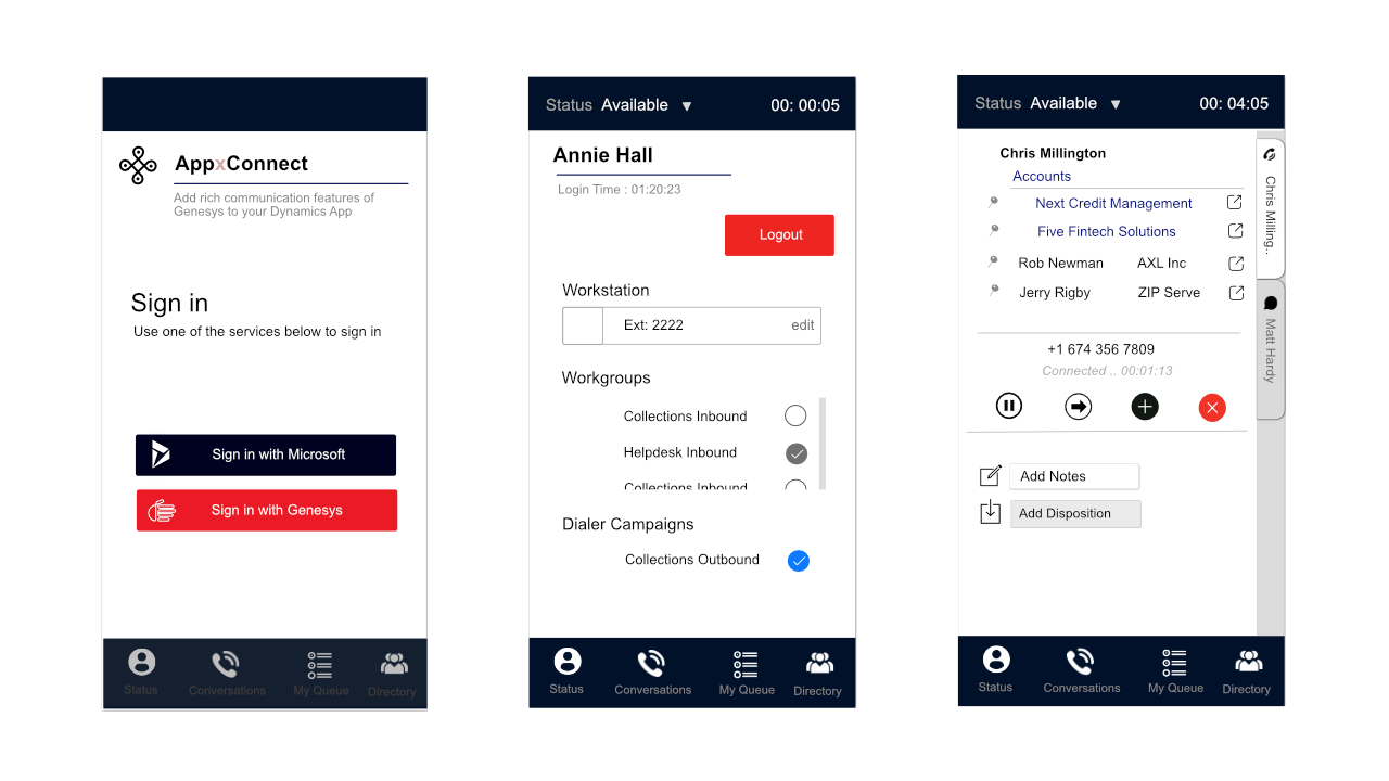 Snapshot 3 of Genesys Cloud Contact Center for Dynamics 365