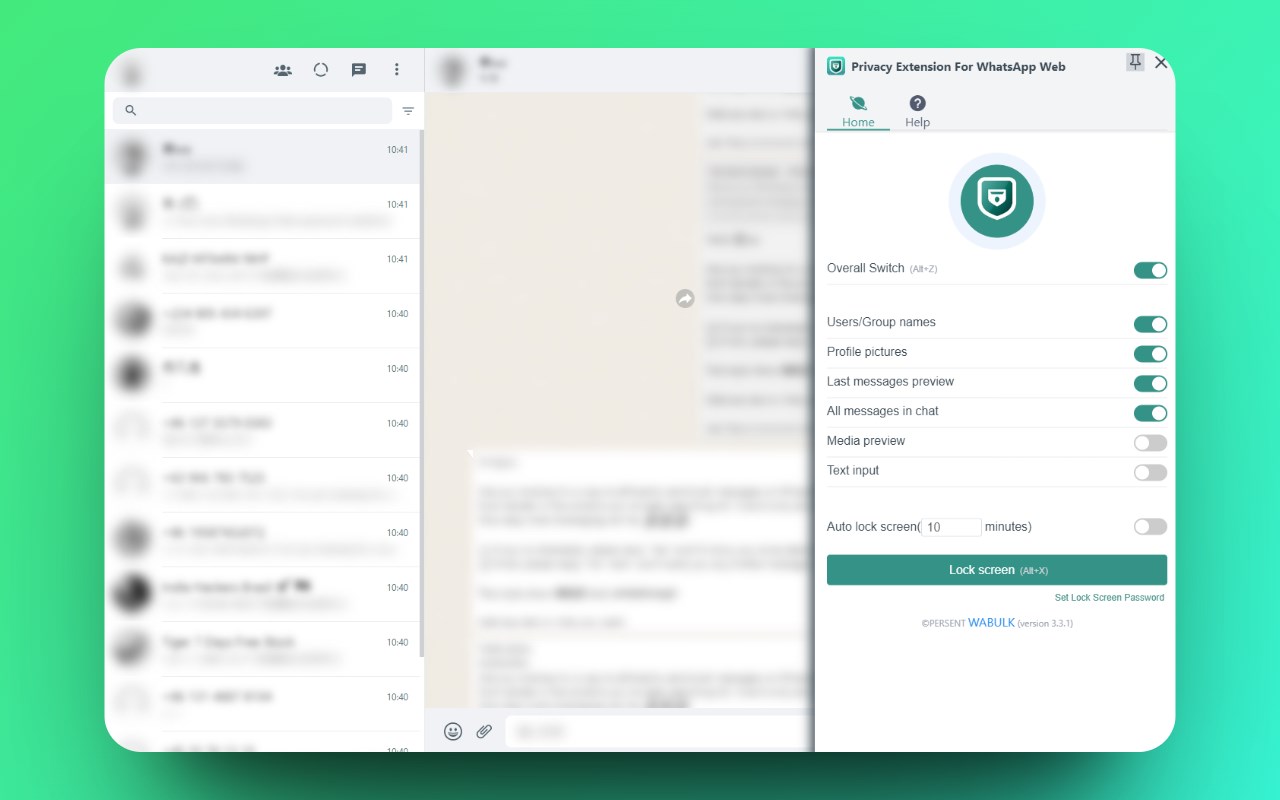 Privacy Extension For WhatsApp Web - wabulk.net