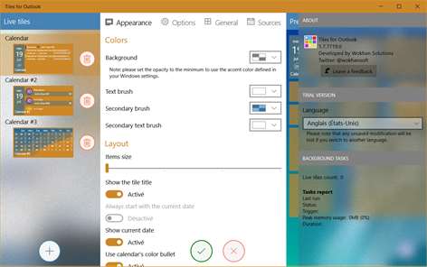 Tiles for Outlook Screenshots 2