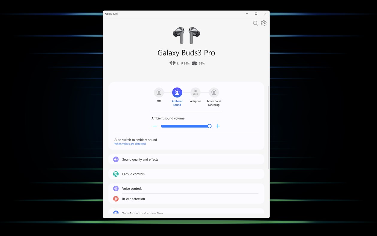 #1. Galaxy Buds (Windows) 게시자: Samsung Electronics Co. Ltd.