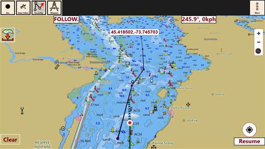Marine Navigation HD - USA - Lake Depth Maps - Offline Gps Nautical Charts for Fishing, Sailing, Boating, Yachting, Diving & Cruising screenshot 1