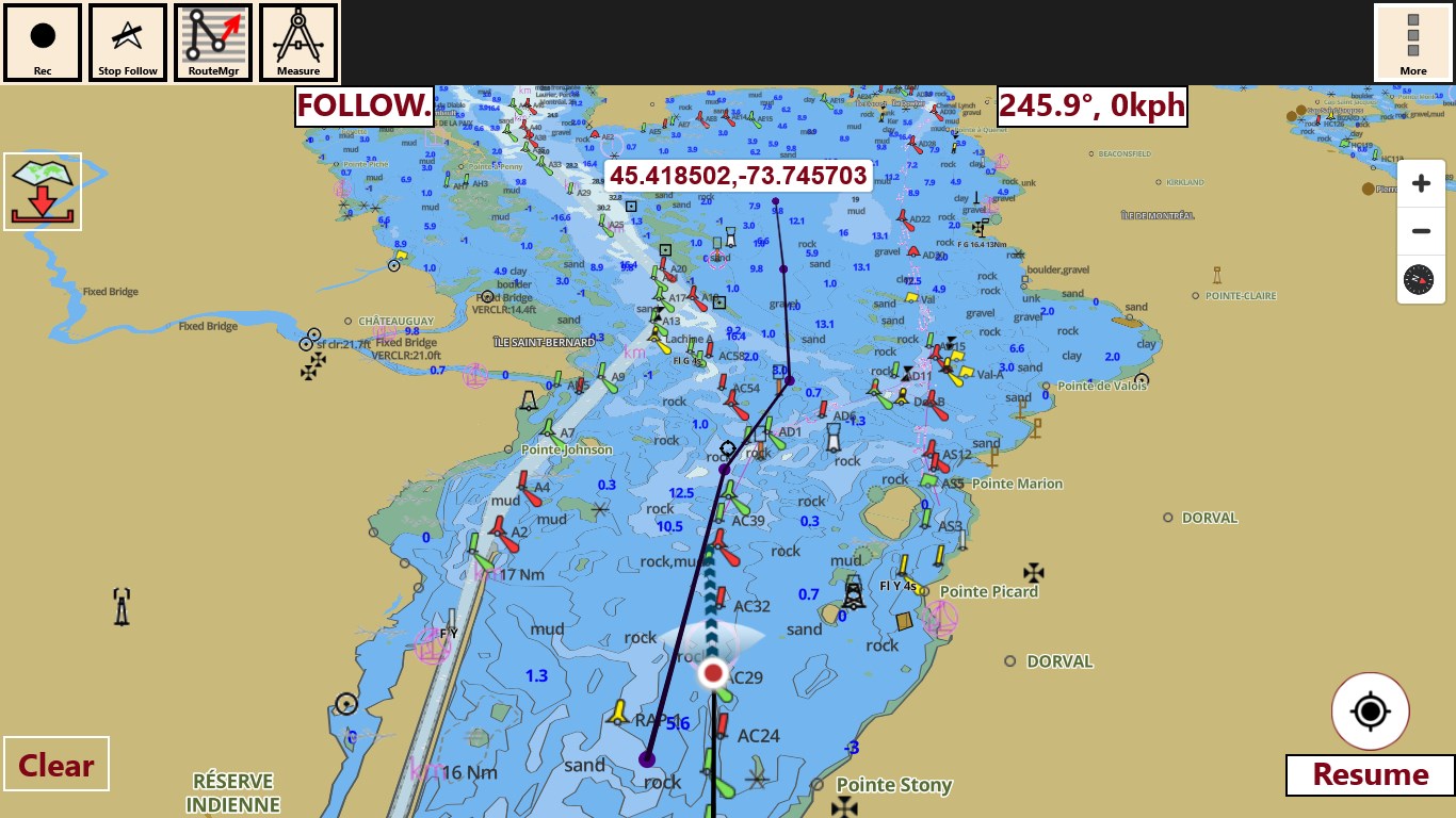 Google Marine Navigation Charts