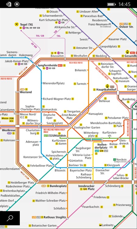 Интерактивная схема метро берлина