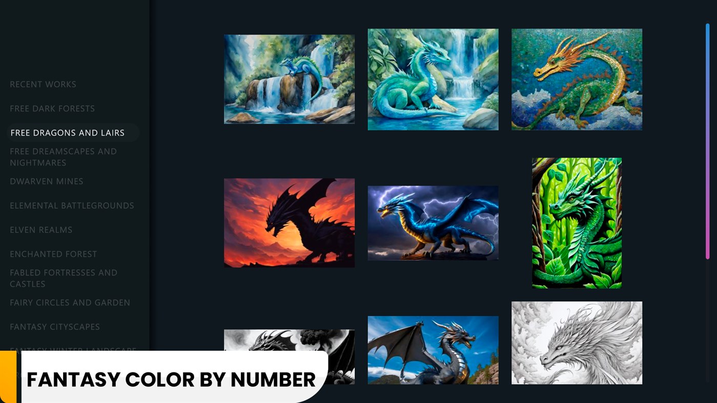 #1. Art Pixels Fantasy Color by Number (Windows) Av: JH Digital Solutions