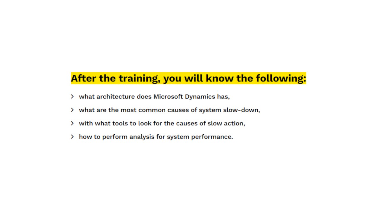 Snapshot 2 of Improve system speed in your company - Training
