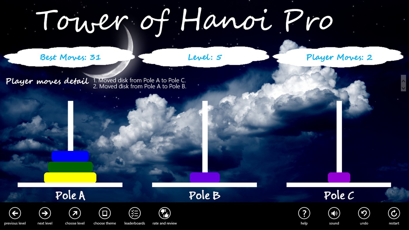 #8. Tower of Hanoi Pro (Windows) 来自: Yogaraj S