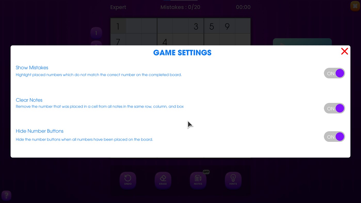 #6. Classic Sudoku PRO - PC & XBOX (Xbox) Podle: PandaSoftwares