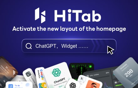 HiTab - New Tab Dashboard and Widgets small promo image