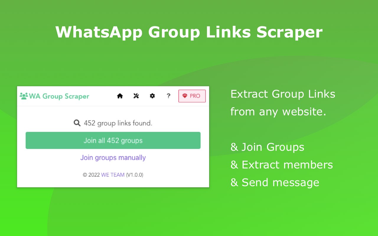 WhatsApp Group Links Scraper with bulk join