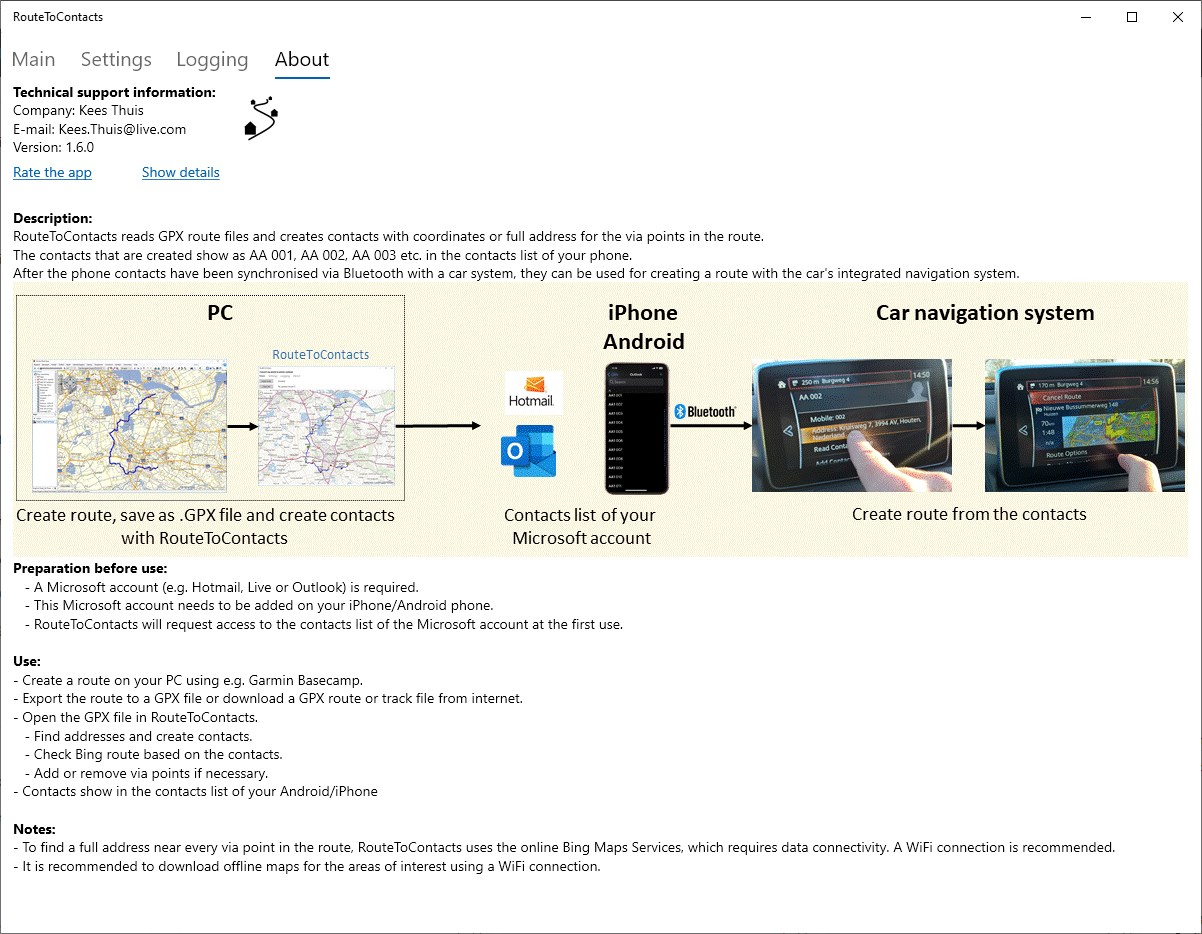 RouteToContacts — Приложения Майкрософт