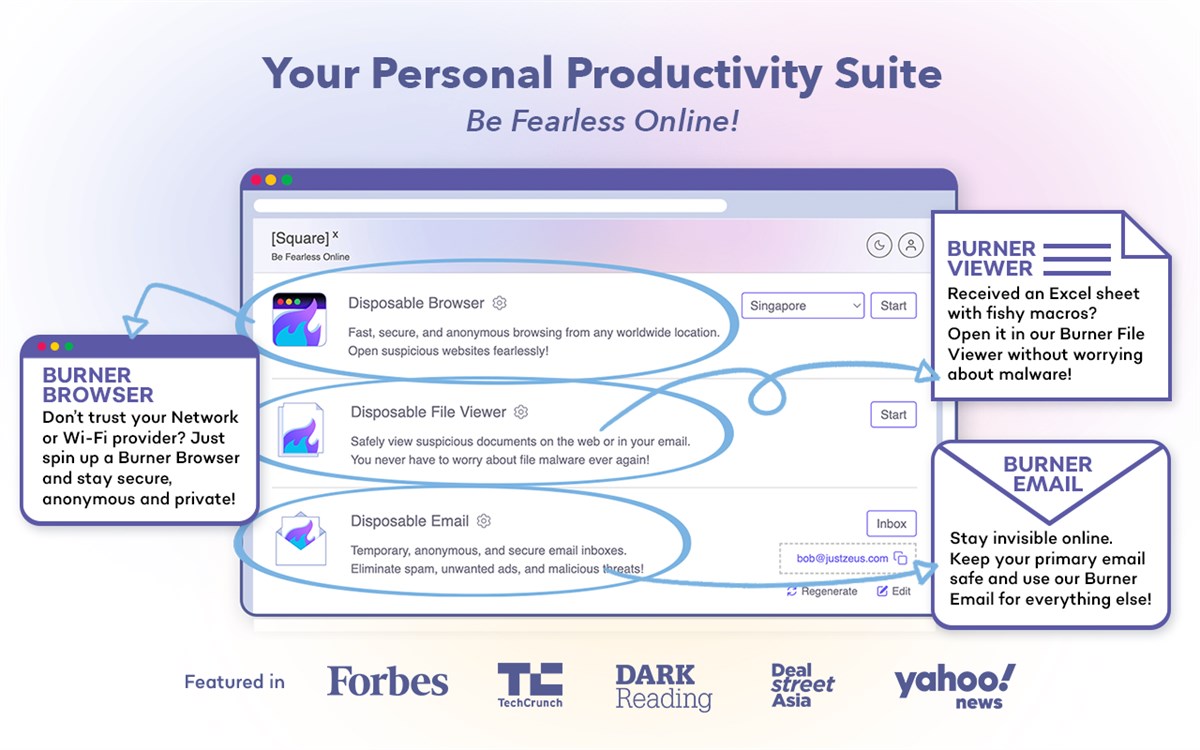 SquareX: Secure & Anonymous Online Browsing