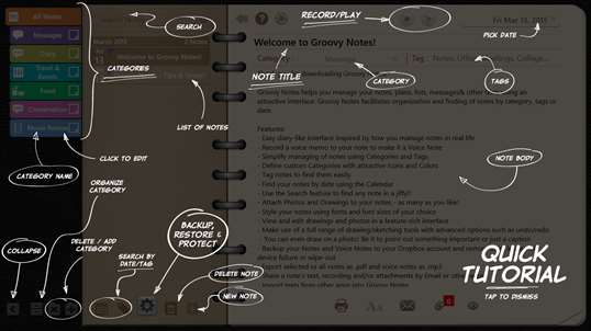 Groovy Notes - Text, Voice Notes & Digital Organizer screenshot 7