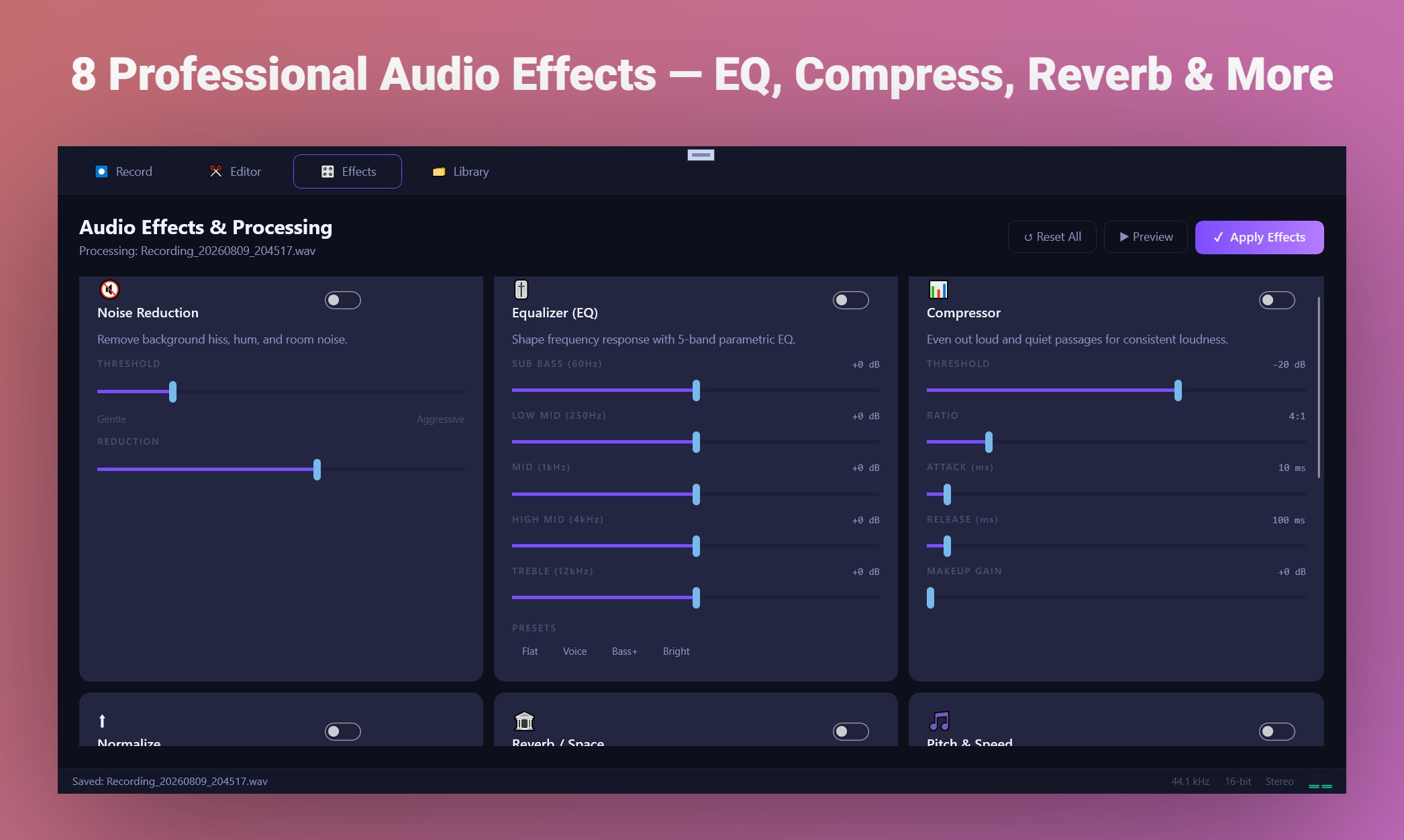 Audio Recorder & Editor Pro screenshot