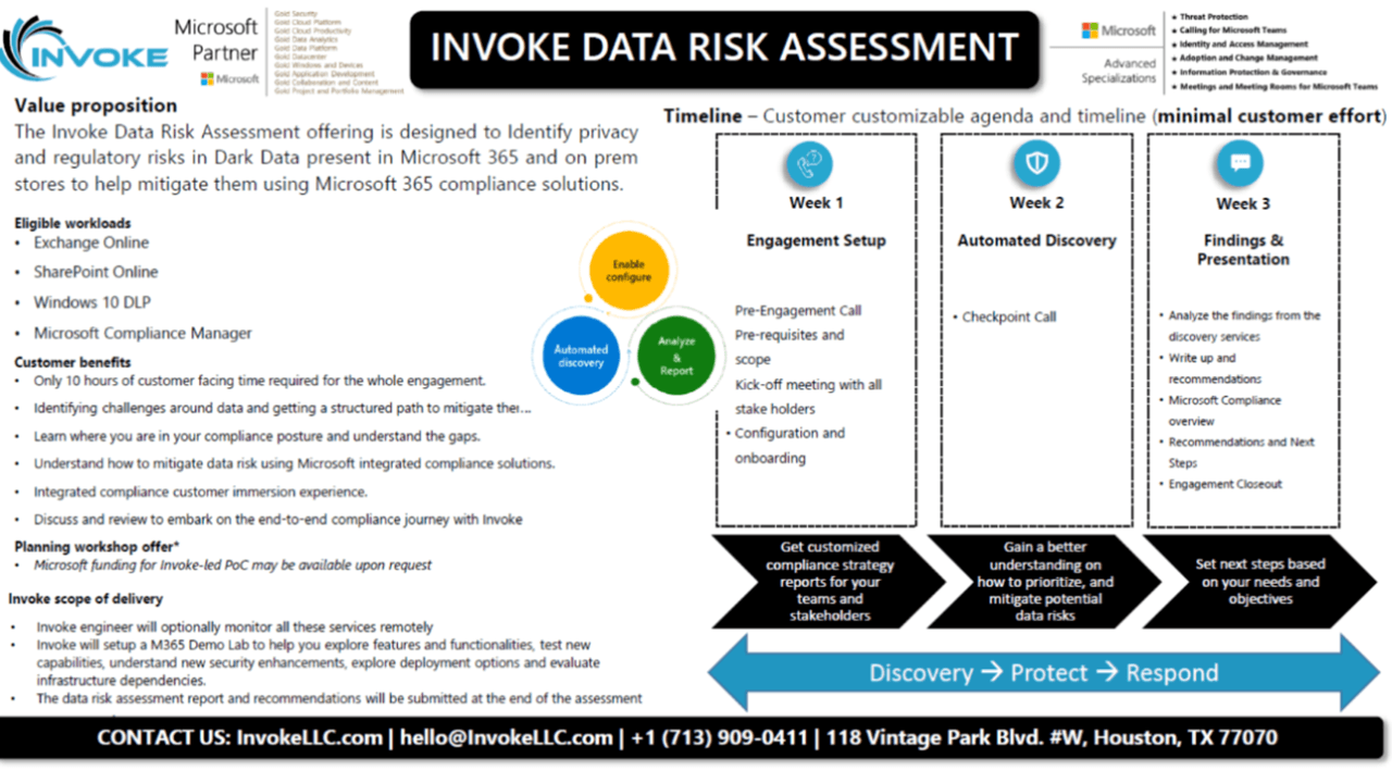 Snapshot 1 of Invoke Data Risk Assessment