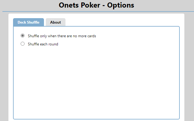 Onets Poker