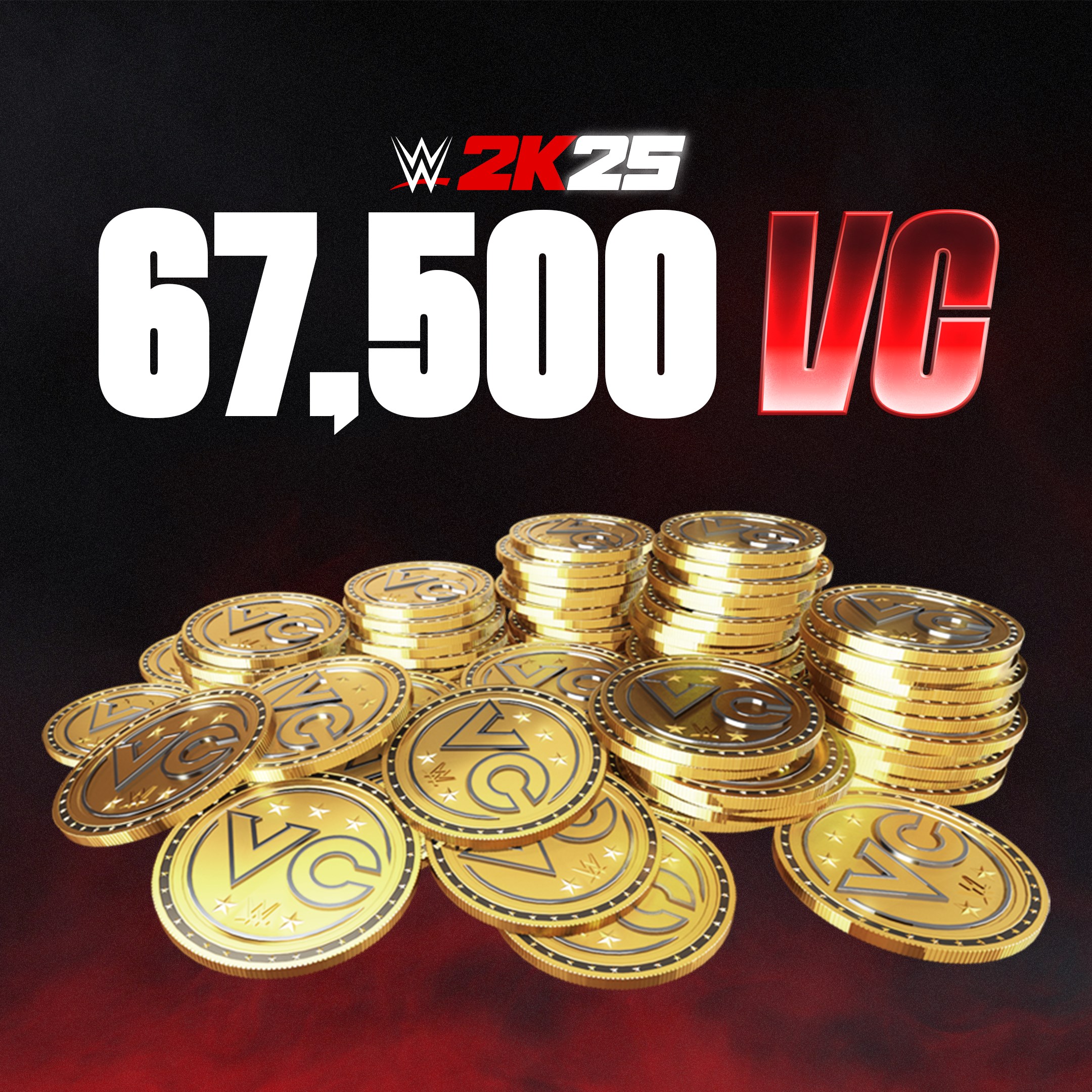 Pacote com 67.500 moedas virtuais do WWE 2K25