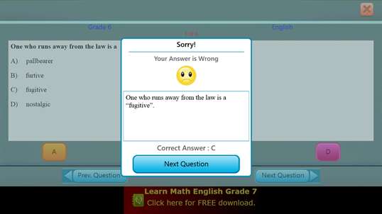 QVprep Lite Math English Grade 6 screenshot 8
