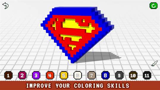 Logos 3D Color by Number - Voxel Coloring Book screenshot 1