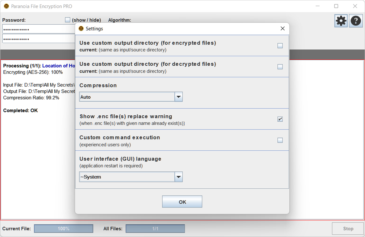 #2. Paranoia File Encryption & Text Encryption PRO (Windows) 作者: Paranoia Works