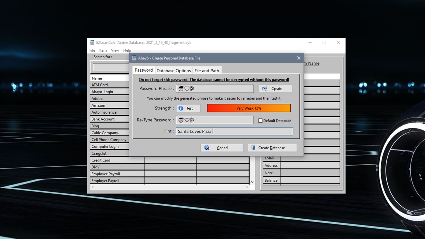 #3. EZ Loan Calculator and Password Manager (Windows) 由: Brute Force Logic llc