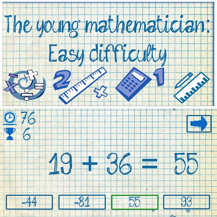 The young mathematician: Easy difficulty