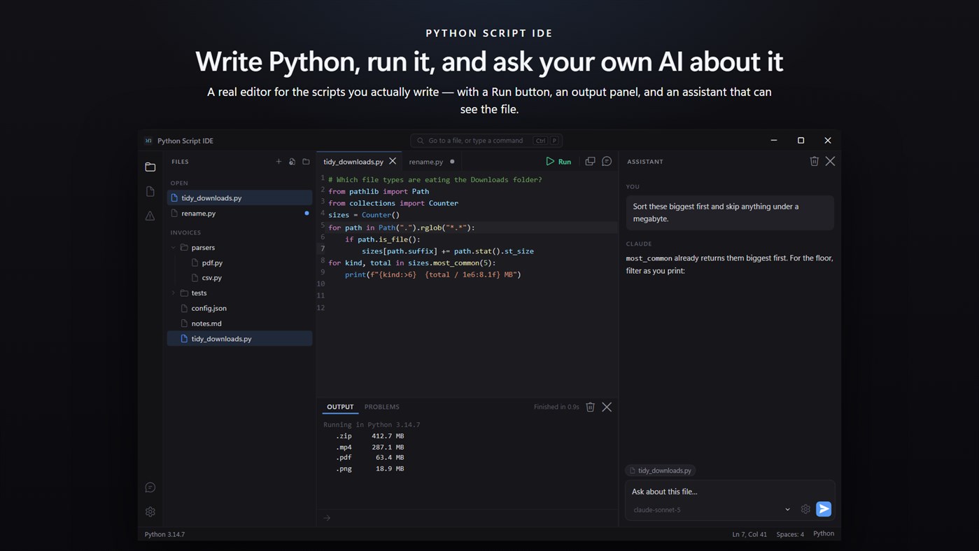 #1. Simple Python Script Runner (Windows) Por: EvlarSoft LLC