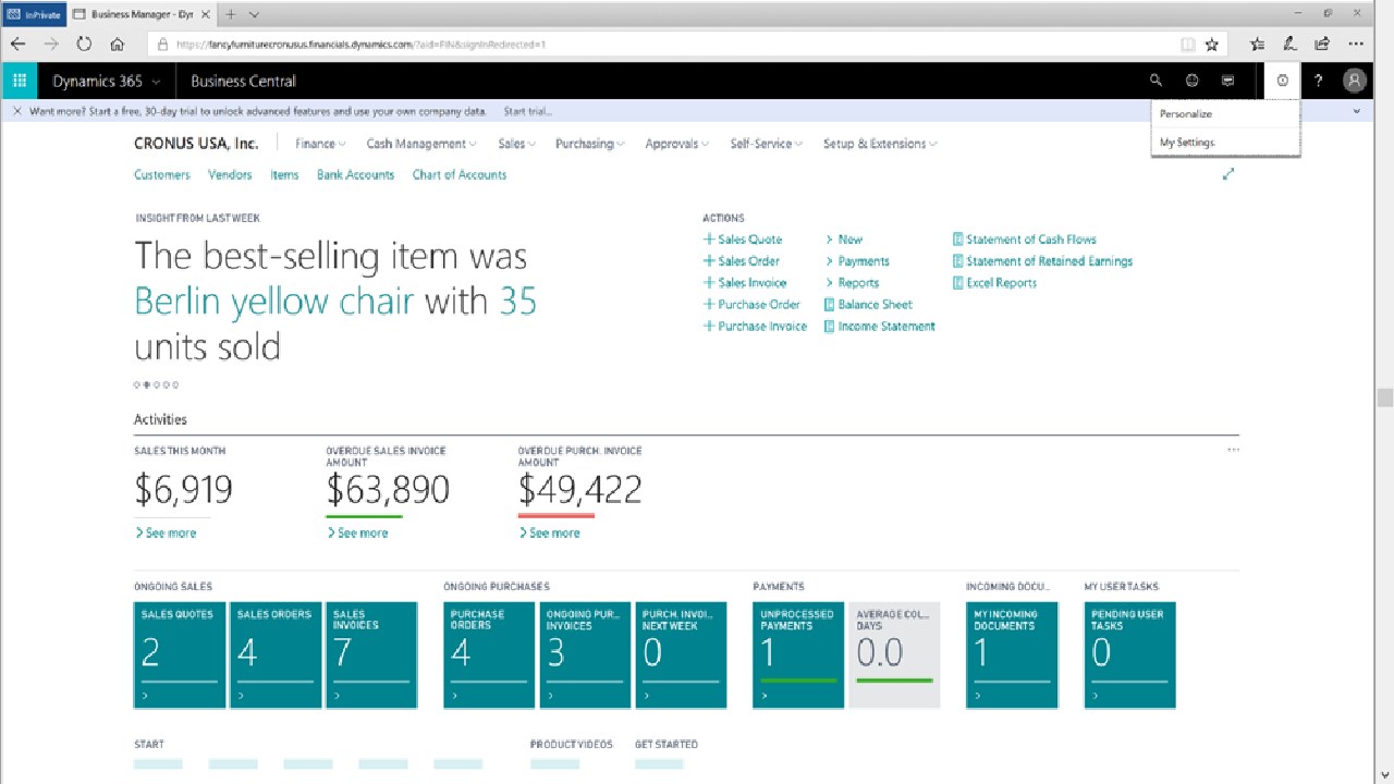 Snapshot 1 of Infosys_Dynamics365 Business Central Consulting: 6 Week Assessment
