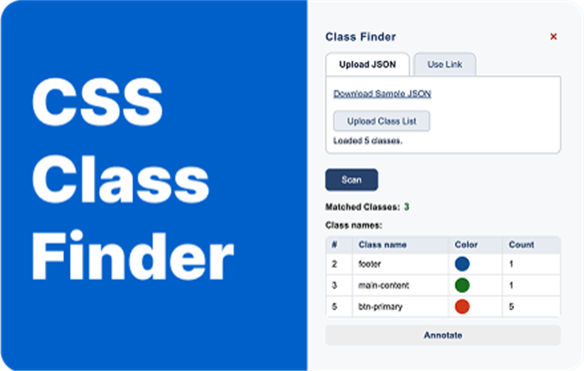 CSS class finder