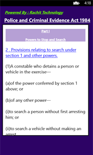 Police and Criminal Evidence Act 1984 screenshot 4
