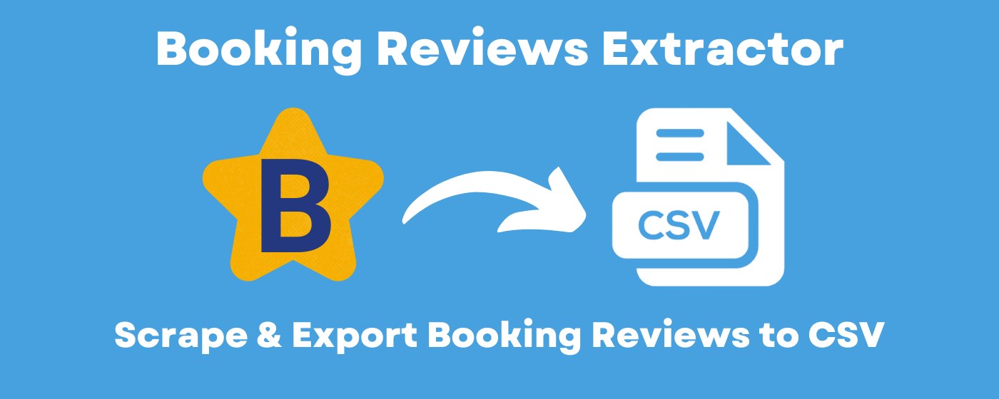 Booking Reviews Extractor marquee promo image