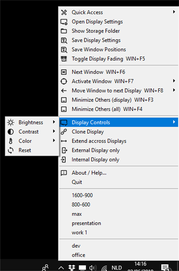 WS Display Settings (Windows) Podle: WizardSoft
