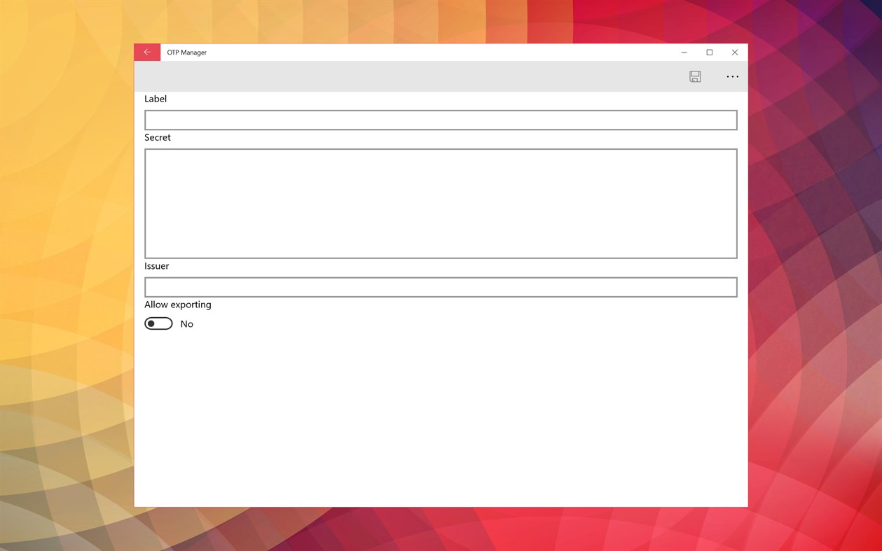 #3. OTP Manager (Windows) От: Aftnet