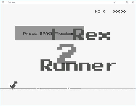 Trex runner screenshot 1