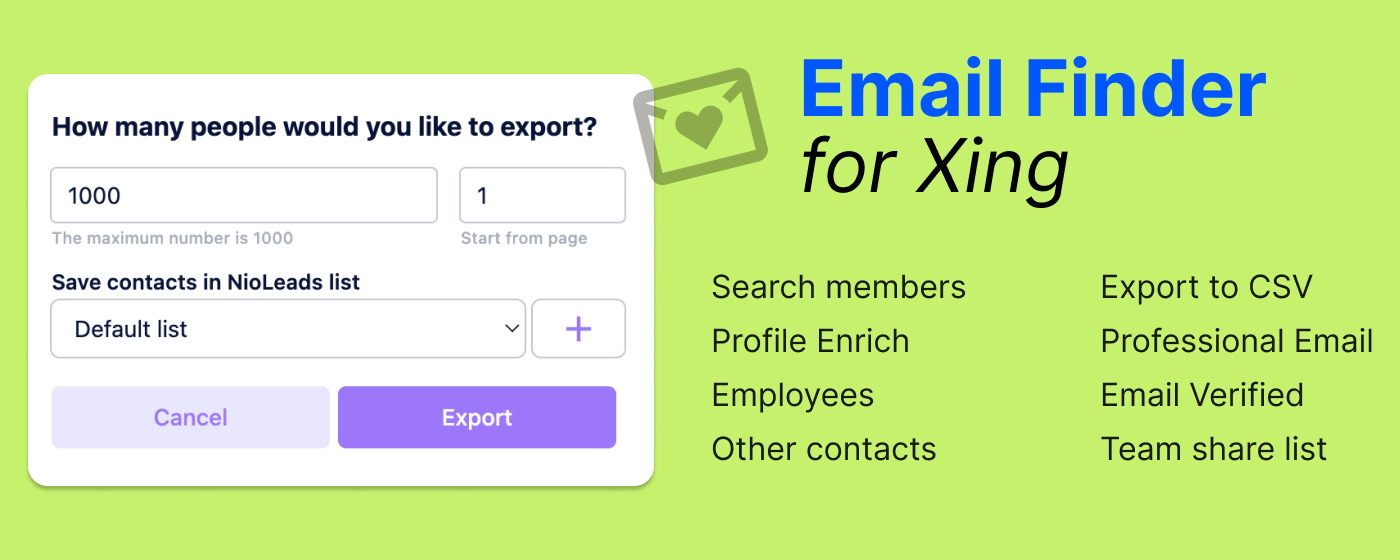Email Scraper for Xing™️ - NioLeads