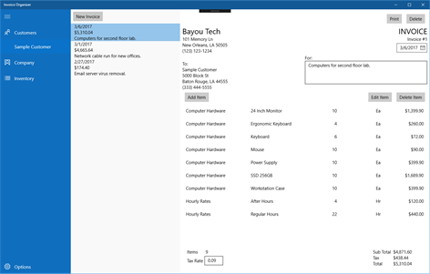 Invoice Organizer Screenshots 1