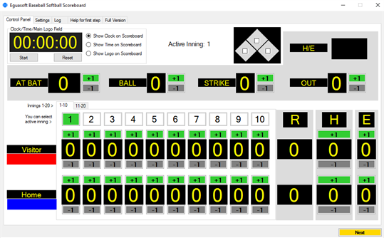 Eguasoft Baseball Softball Scoreboard screenshot 5