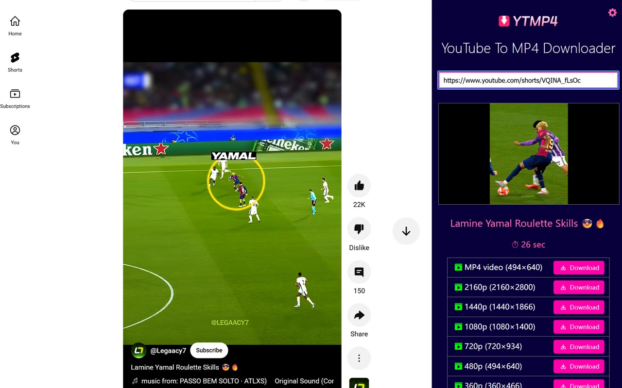 YTMP4 - YouTube Downloader