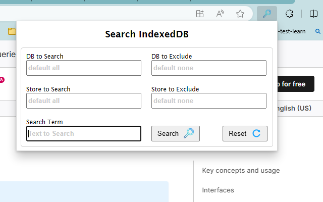 Search IndexedDB