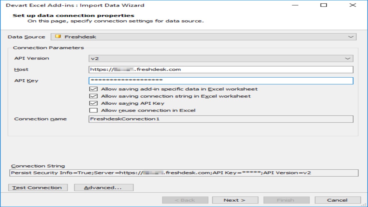 Snapshot 1 of Devart Connector for Freshdesk from Excel