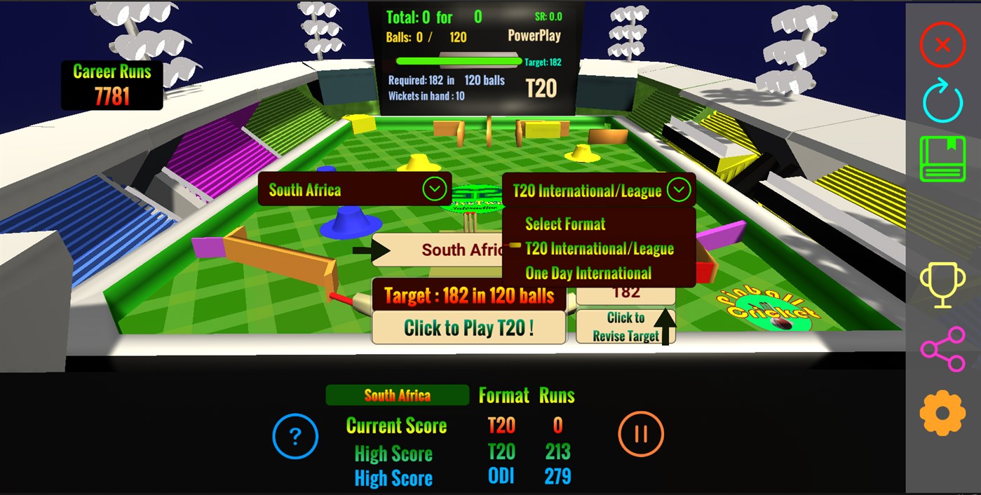 #4. Cricket Twenty20 : Pinball Challenge (Windows) By: FiveTwo Interactive