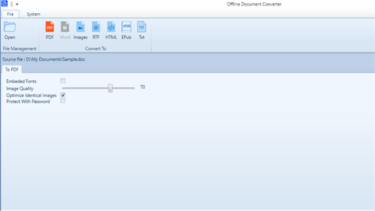 Offline Document Converter screenshot 1