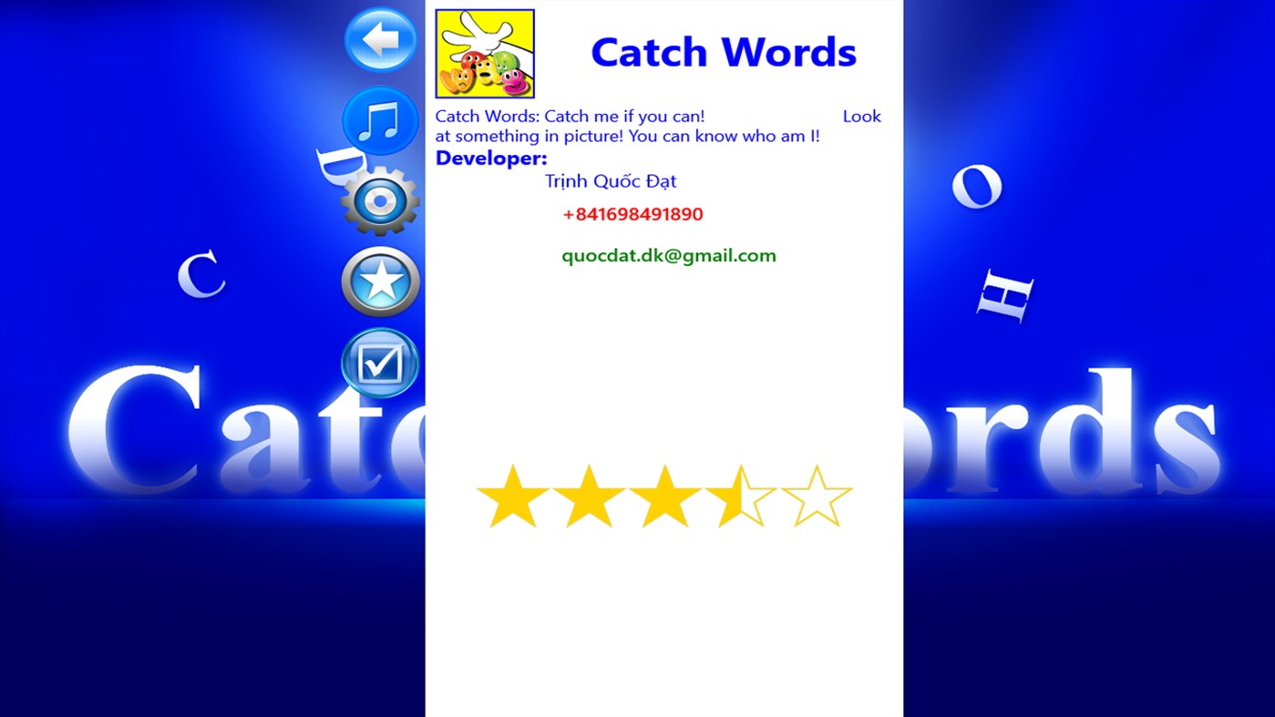 #5. Catch Words: Catch me if you can (Windows) 来自: Đạt Trịnh Quốc