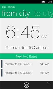 Bus Timings screenshot 1