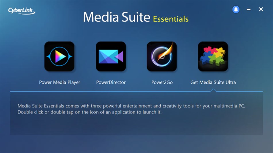 Media Suite Essentials (Windows) Podle: CYBERLINK CORPORATION.