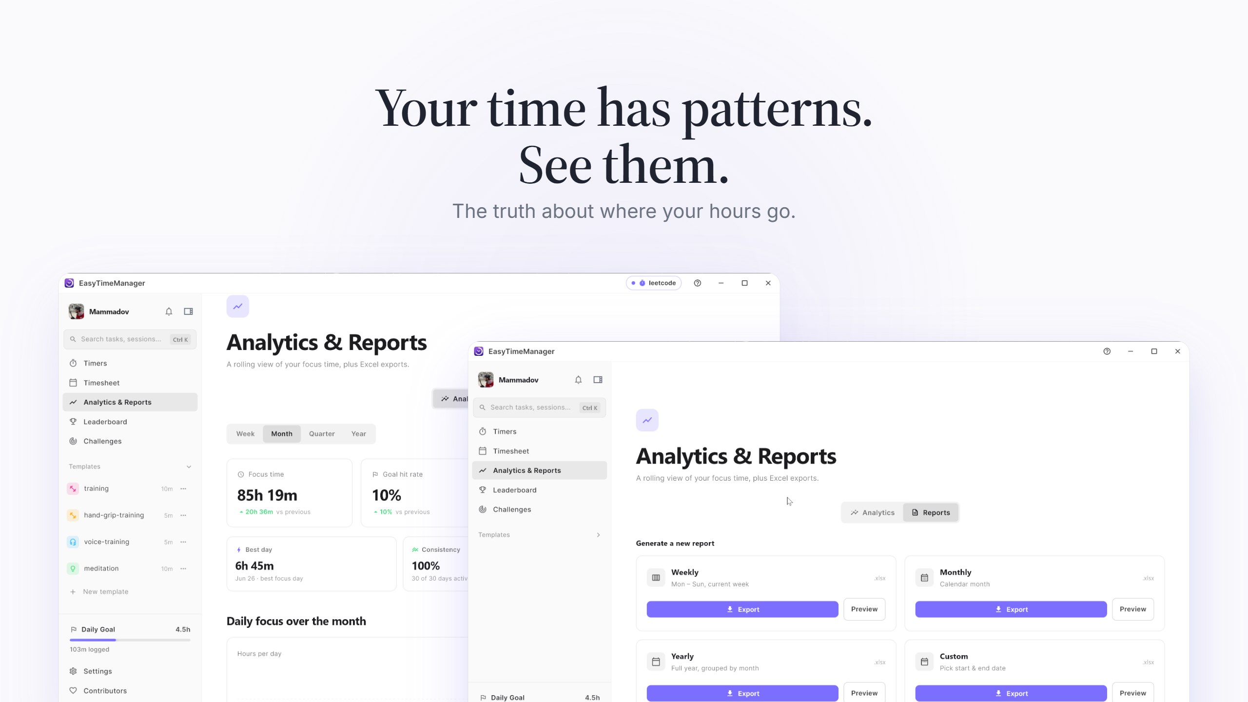 EasyTimeManager: Track Time , Stay in Flow screenshot
