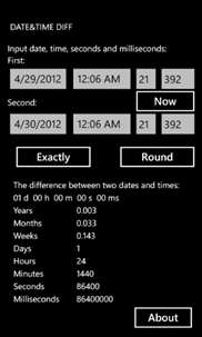 Date&Time Diff screenshot 2