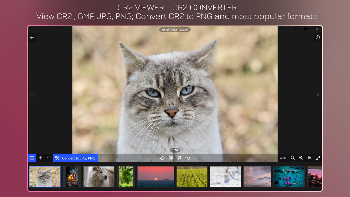 #1. CR2 Viewer+ - CR2 to JPG (Windows) De: IO Vision