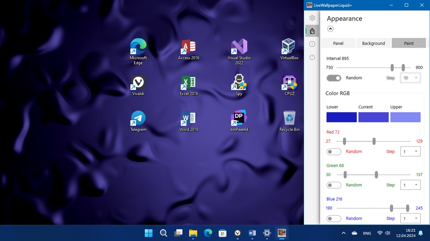 #5. LiveWallpaperLiquid+ (Windows) 由: Valaut