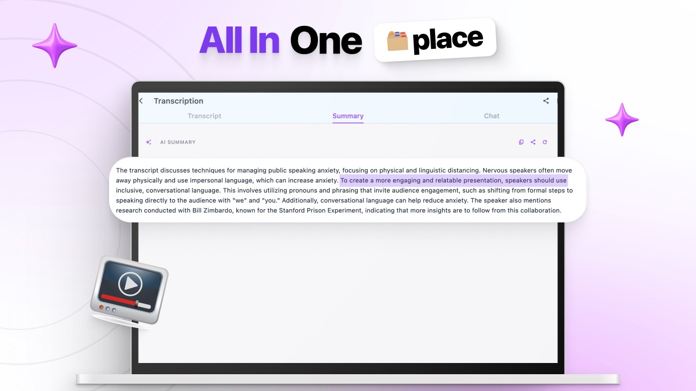 Transcript - AI Voice Note Taker screenshot